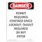 Signmission OSHA Danger Sign, Permit Required Confined Space, 10in X 7in Rigid Plastic, OS-DS-P-710-V-2156 OS-DS-P-710-V-2156 - alternate 1